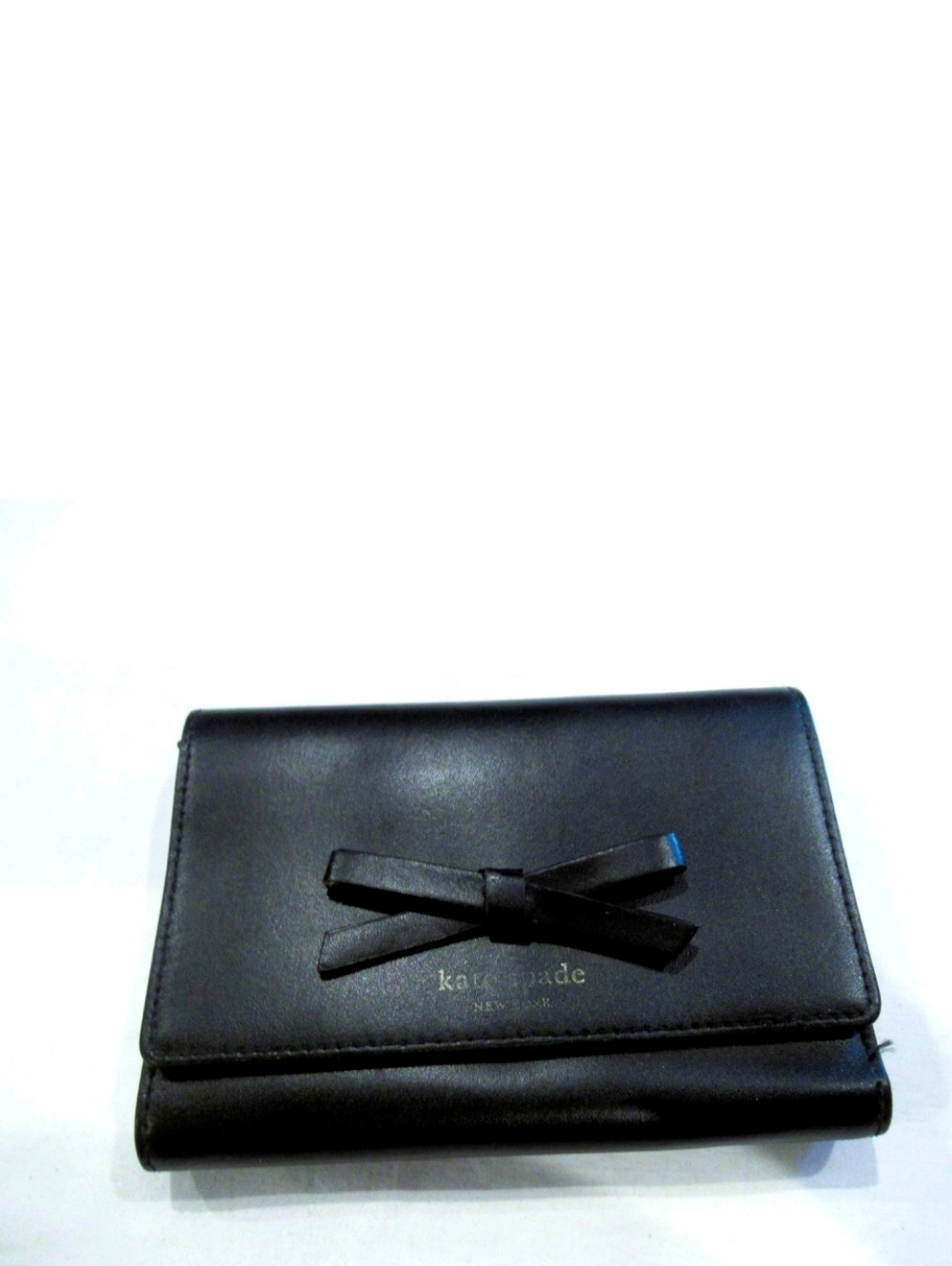 Kate Spade New York black Bow Leather Wallet EUC